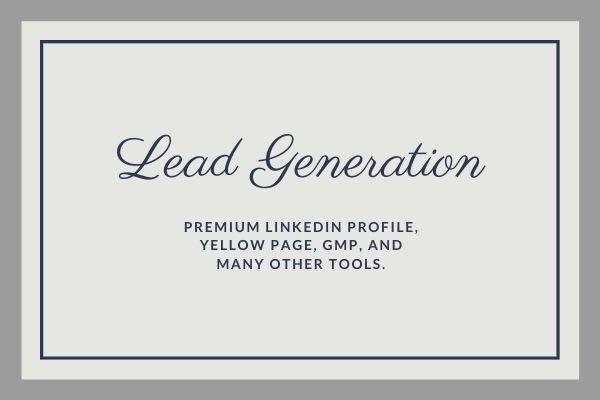 I will do any all kinds of lead generation work