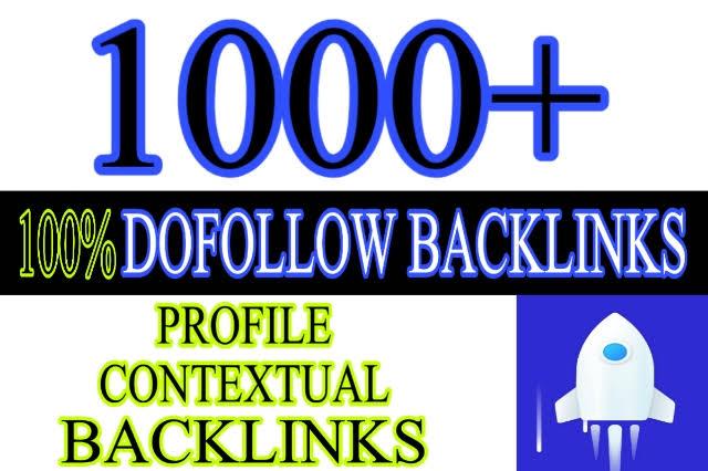 I will do 1000+ Dofollow backlinks google rank high authority