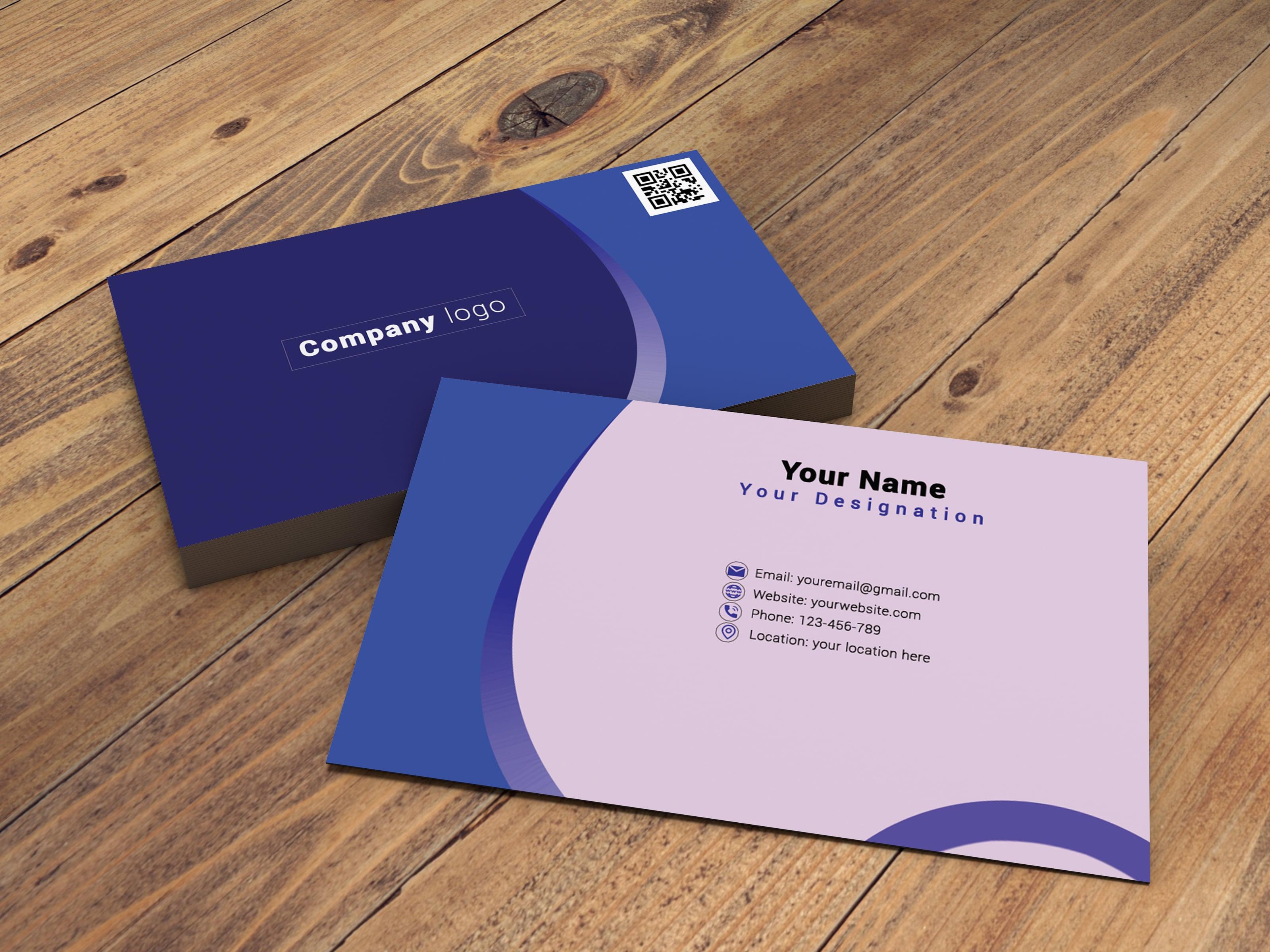 I will do business card with qr code