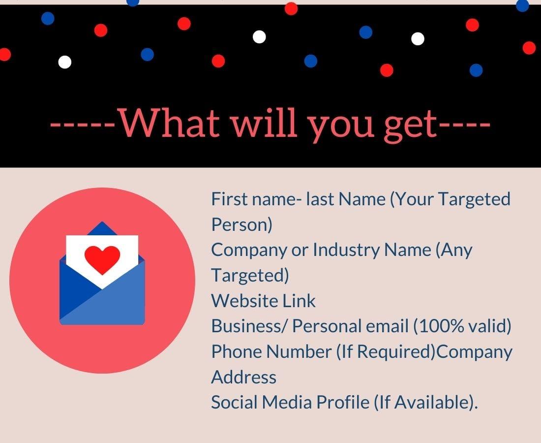 I will provide lead generation and targeted email list for your business