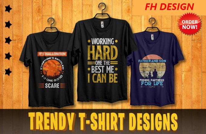 i will provide creative and trendy t shirt design