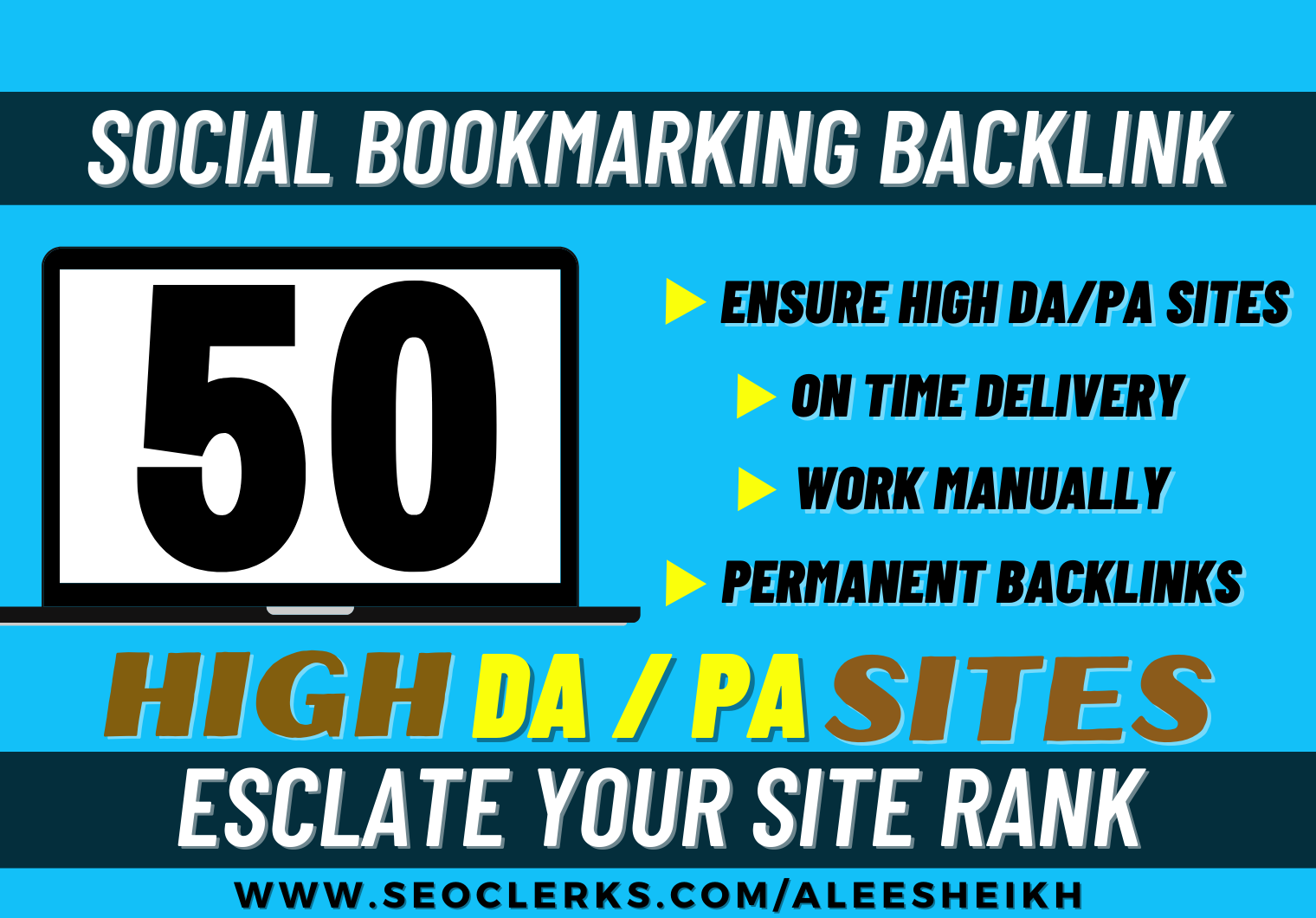 Add Your Website to Top 50 High DA/PA Social Bookmarking Sites