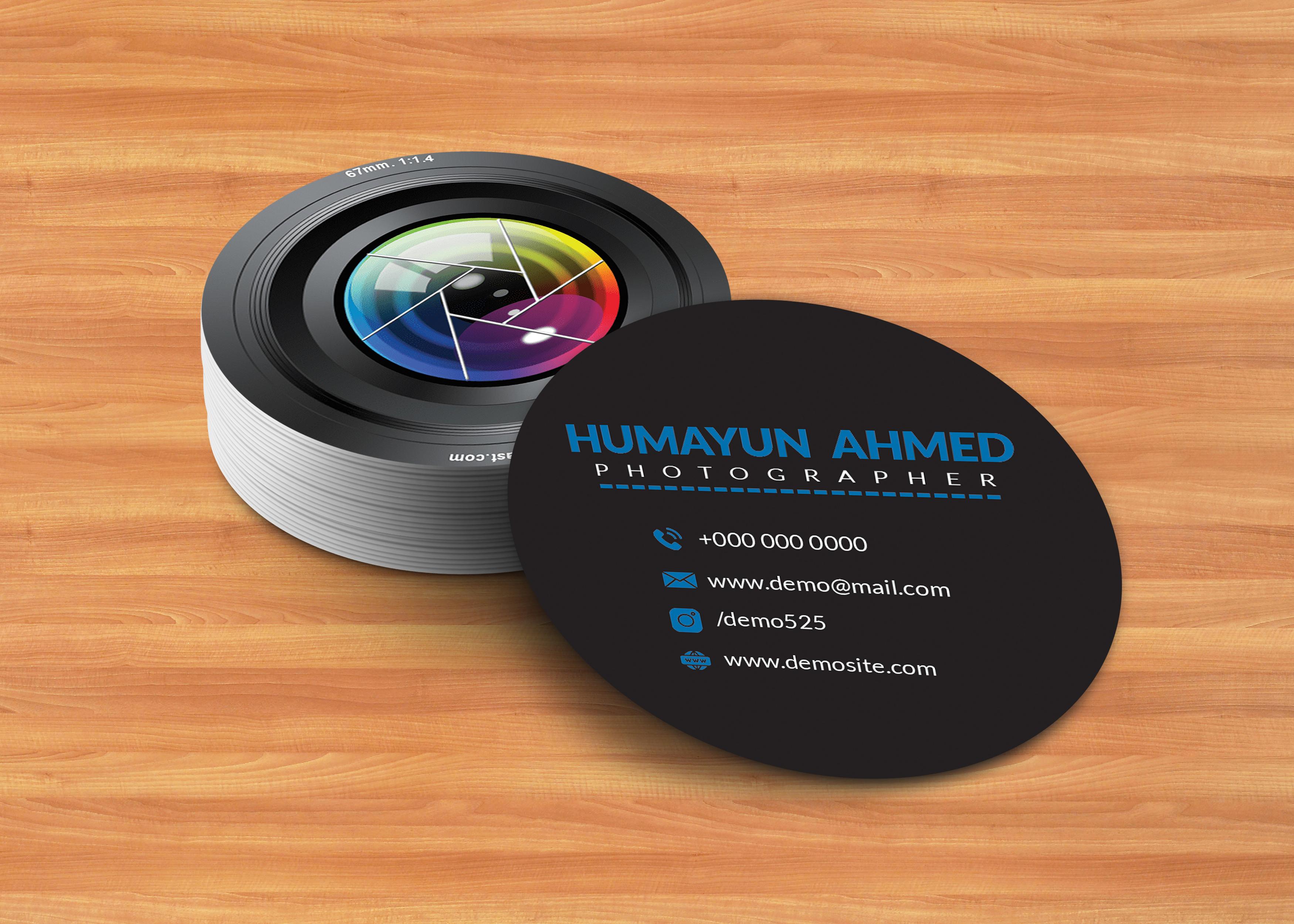 I Will Design Professional Circle or Rounded Business Card