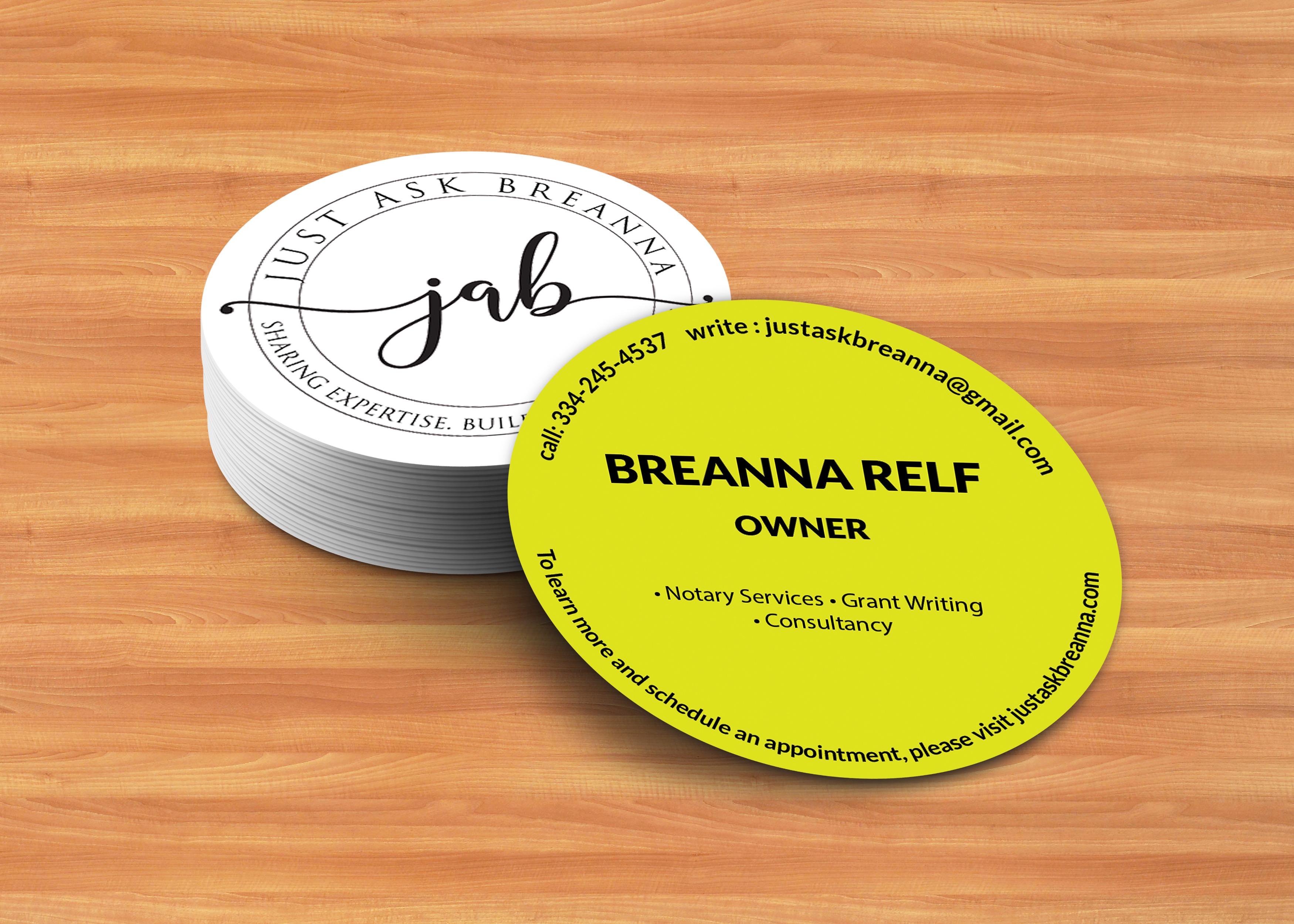 I Will Design Professional Circle or Rounded Business Card