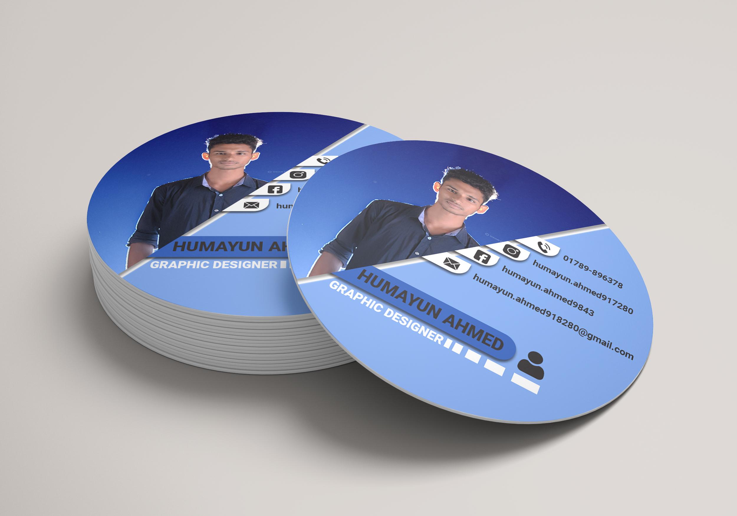 I Will Design Professional Circle or Rounded Business Card