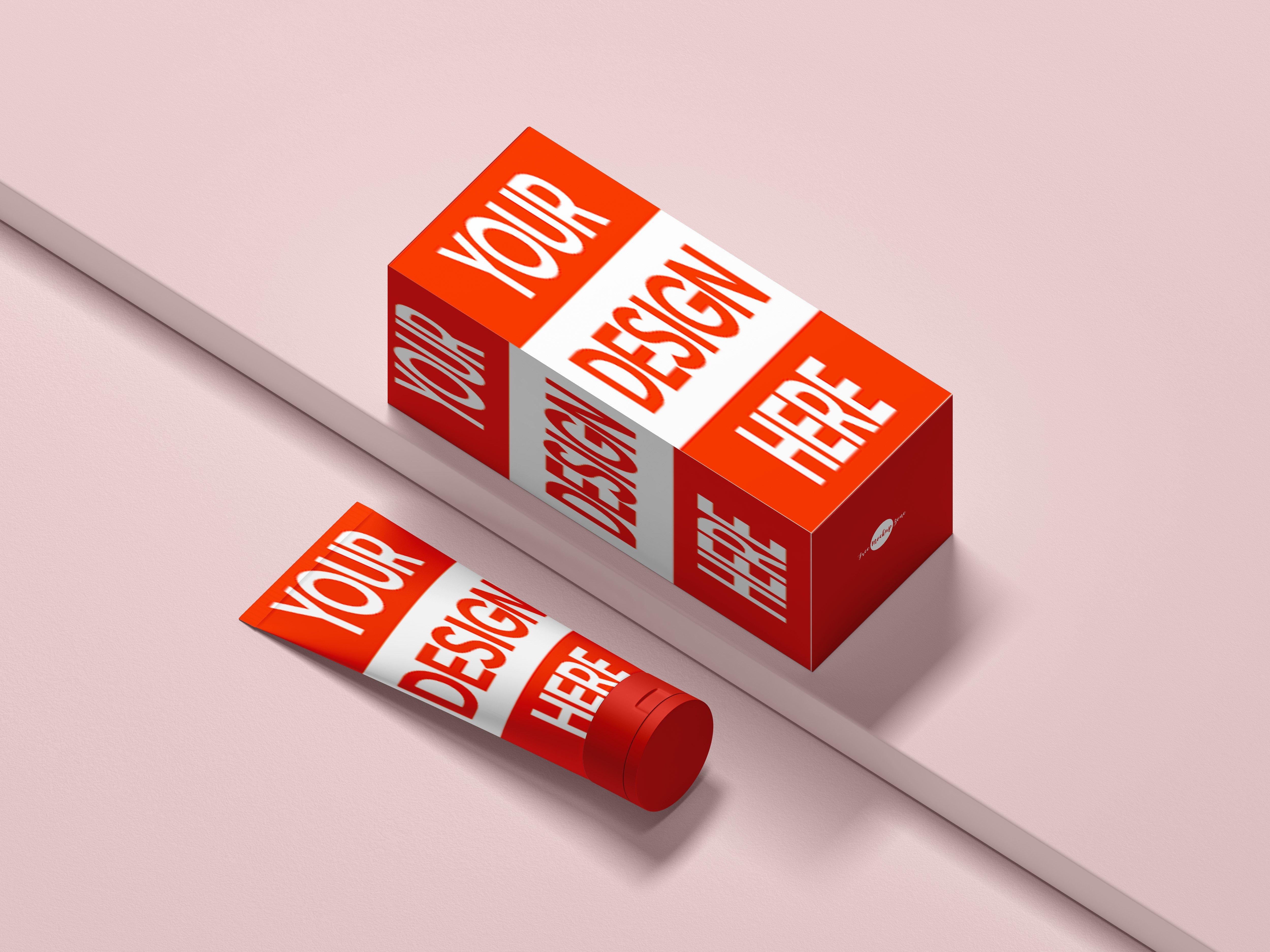 Create product packaging design and label mockup