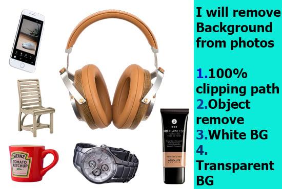 I will professionally remove background from 5 photos