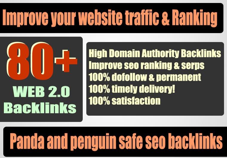 Build 80+ Backlink with high DA 35+ PA 40+,DOFOLLOW with 40+ Unique websitelink