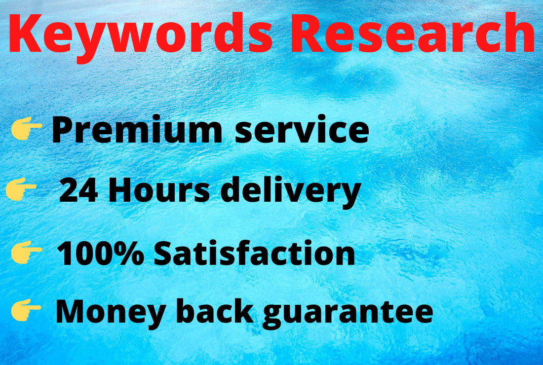 I will be your keywords research manager for 24 hours