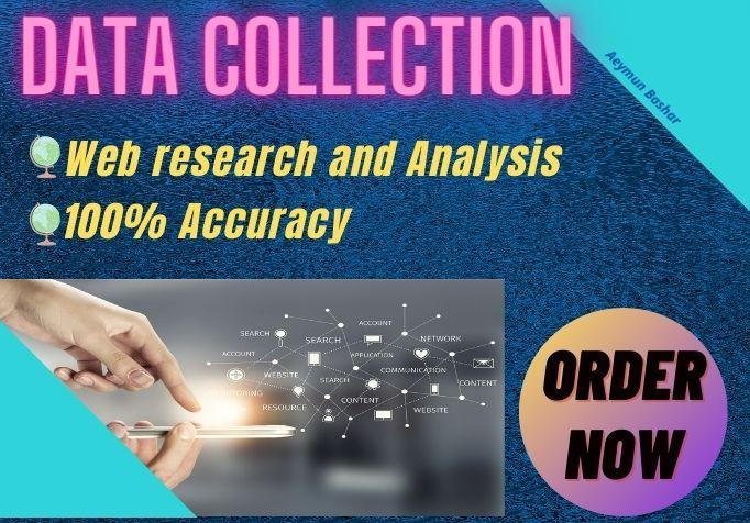 I will Collect, Research and Analyze Data from Search engines
