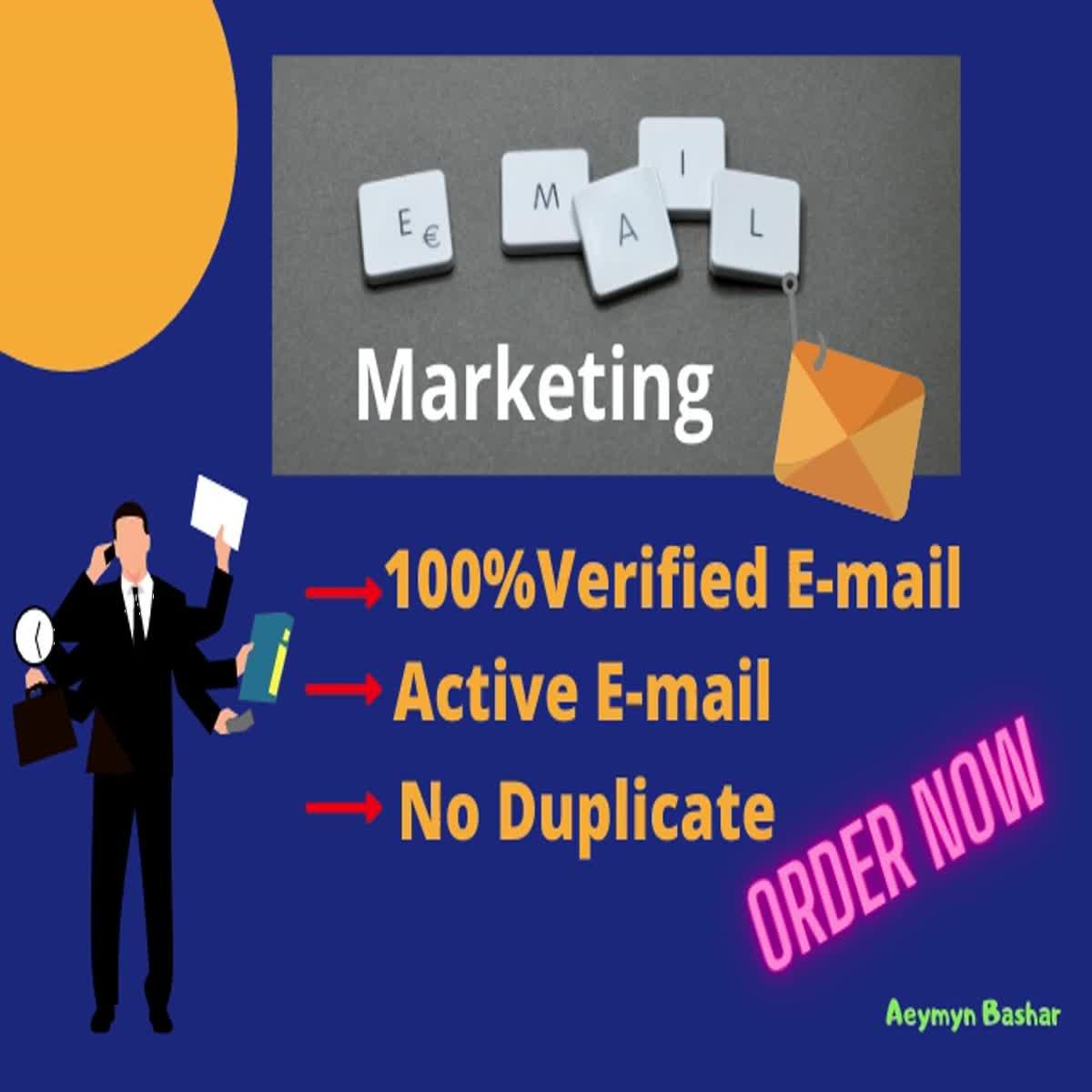 I will give you 1000 verified USA E-mail