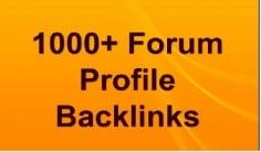 Get 1000+ HQ forum profiles Backlinks for your website