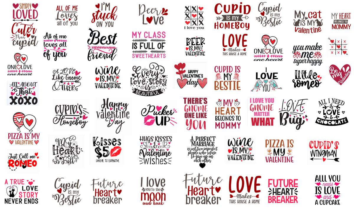 Deliver 2000 valentine design tshirt bundle vector template