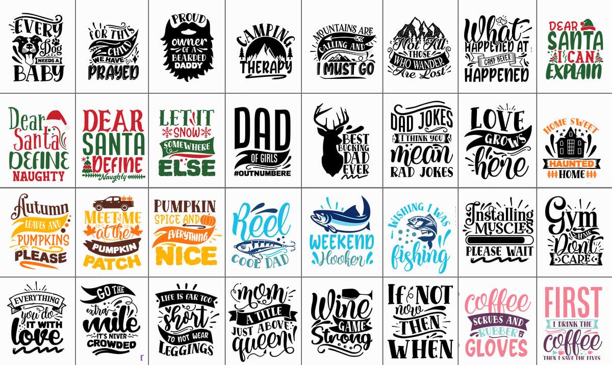 Deliver 500 Tshirt Design SVG Bundles Download