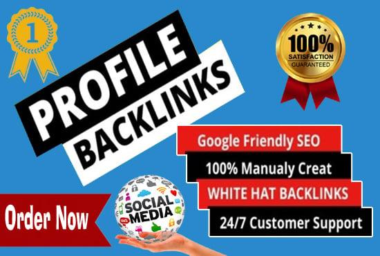 I will create 105 high authority profile backlinks