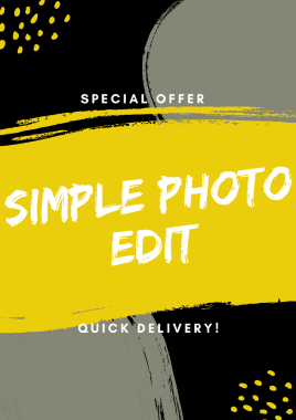 I will do simply photoshop edit for you