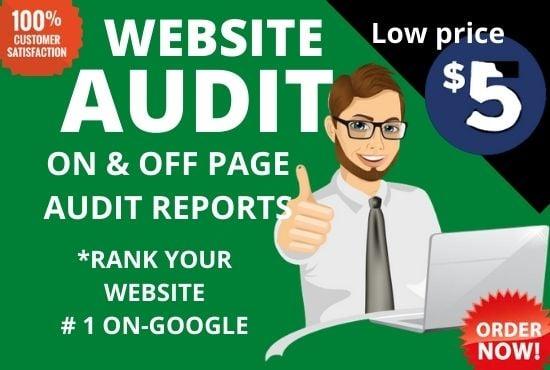 i will do website seo audit report 