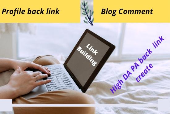 i will create high DA PA back Link That actually rank