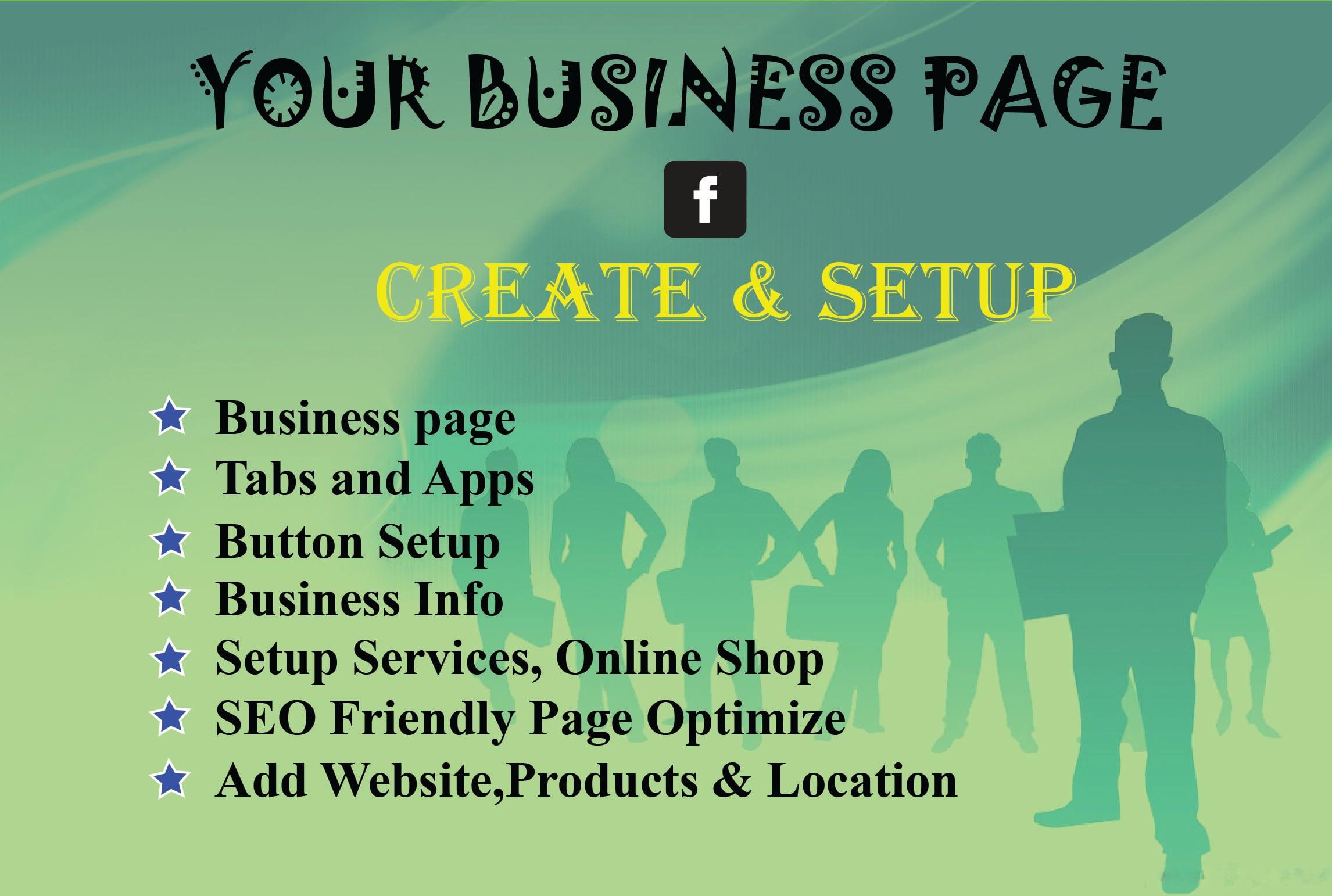I will create an impressive Facebook business page, setup & optimize your business