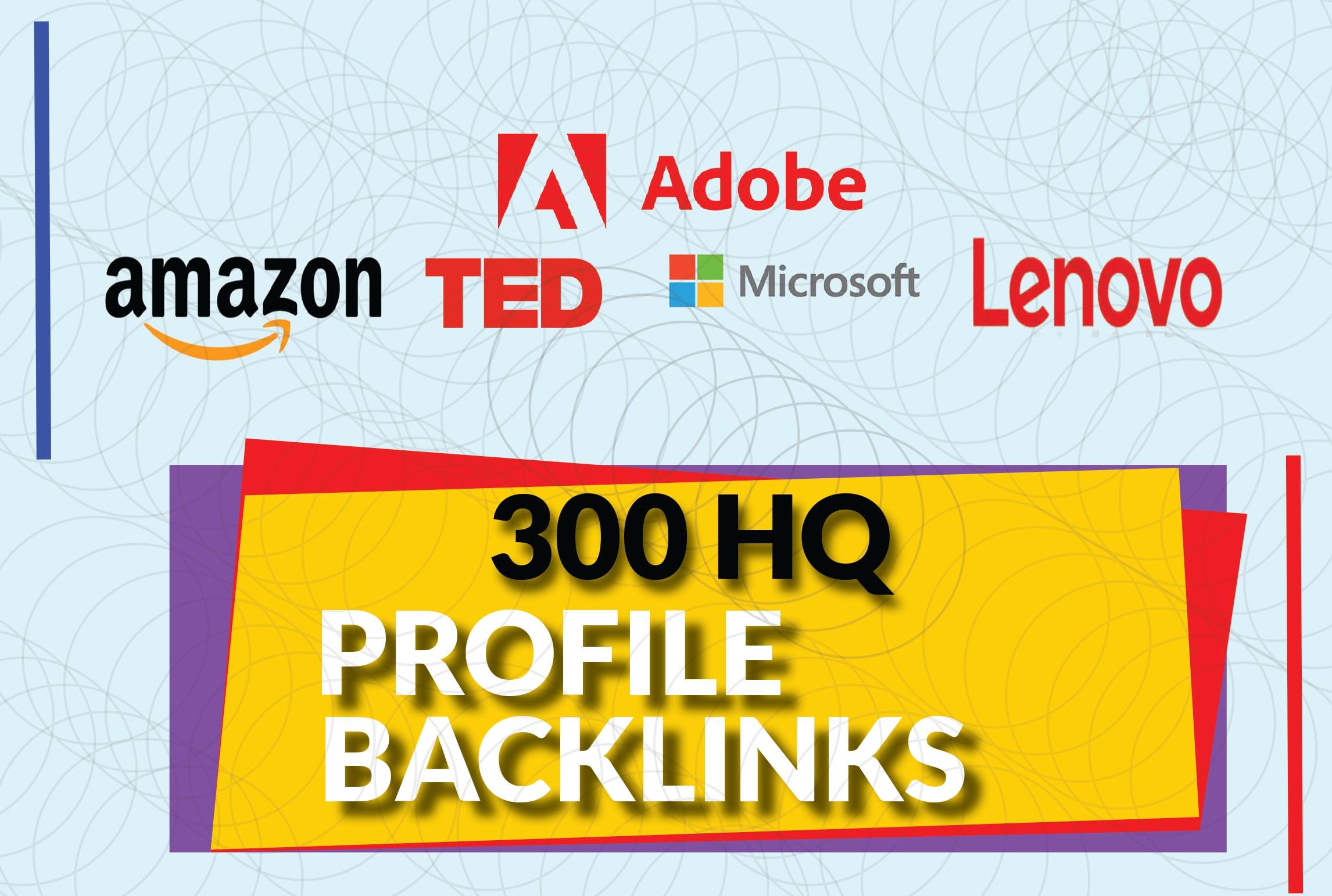 I will do 300 manual SEO Profile Backlinks