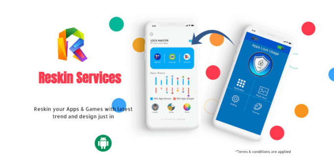 I will reskin android app in 6 hour