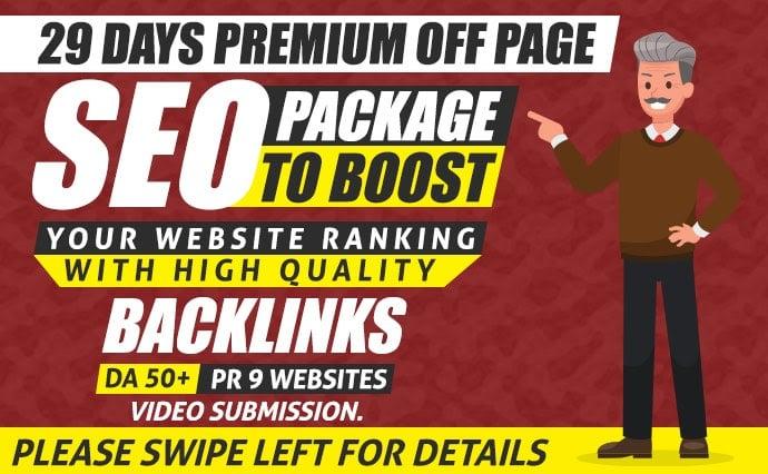 All in one Seo service packages we accept website or video ranking HQ backlinks DA 50+ PR 9 website