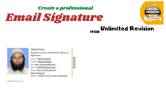 I will create Excellent HTML Professional email signature 