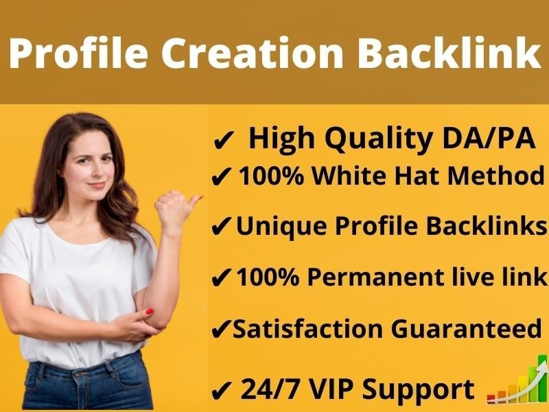  I Will Create Manually 30 Social Profile Creation Backlinks For increase your website Authority