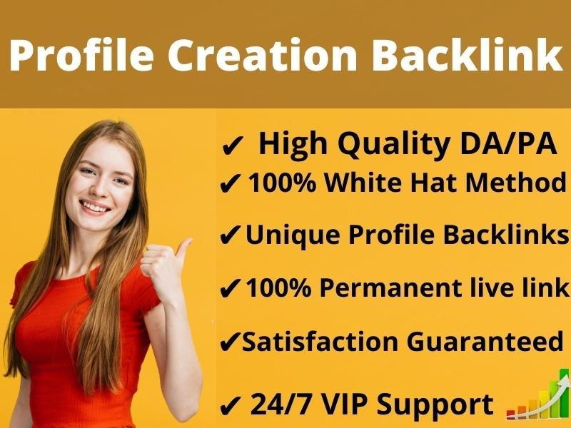  I Will Create Manually 30 Social Profile Creation Backlinks For increase your website Authority