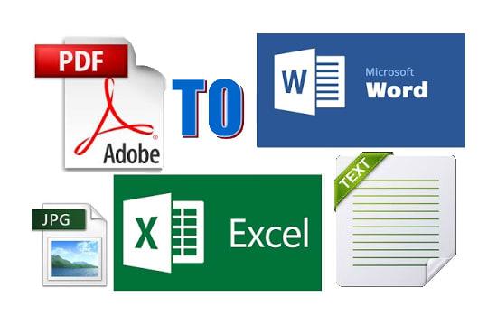 convert and edit bank statement,bill PDF to excel or word