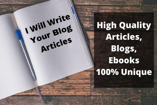 I will provide 1000 words Article writing for your blog