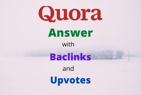 I will provide 15 HQ Quora Answer with Backlink
