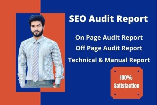 I will provide high quality seo audit report
