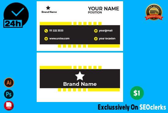 I will design Professional Minimalist Business Card