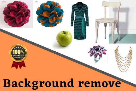 I will remove background, drop shadow, retouch and hair masking