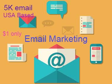 USA based consumers 5K email list