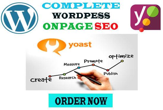 I will do onpage optimization with yoast seo plugin
