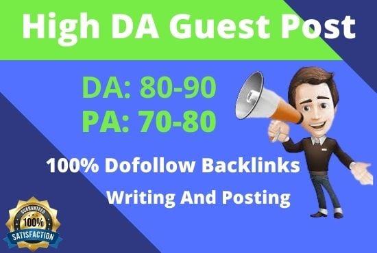 I will publish 6 guest post in high DA, PA site