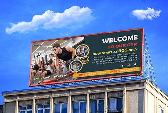 I will create print ready billboard design within 24hr