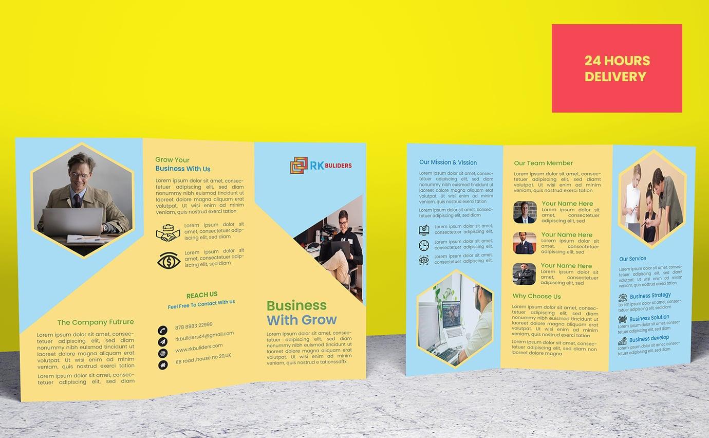 I will create a clean and professional business flyer and brochure design