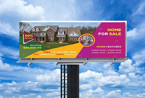 I will create print ready billboard design within 24hr