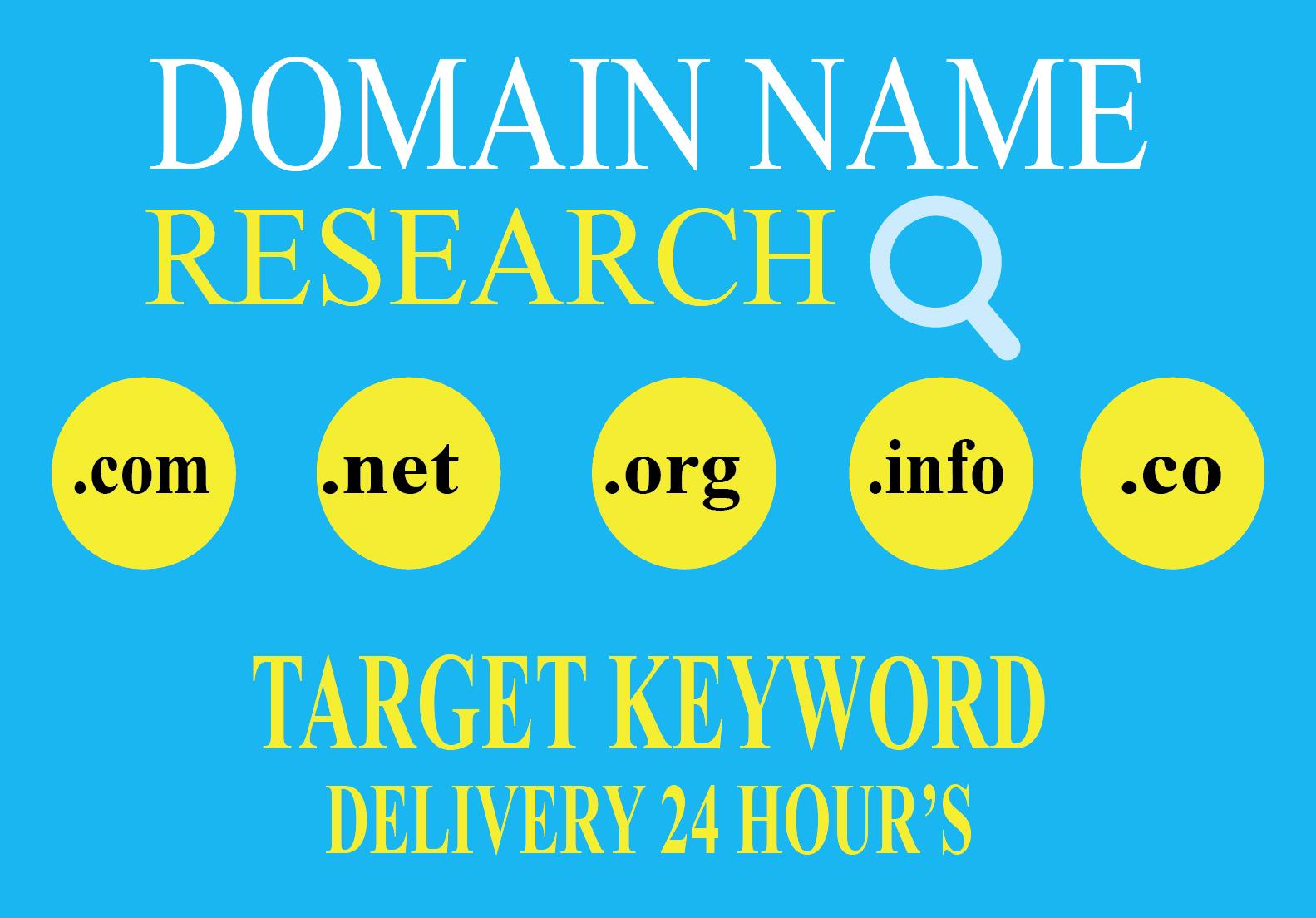 I will research and find amazing domain name ideas that fit you or your business name