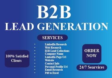 I Will Provide Targeted B2B LinkedIn Lead Generation