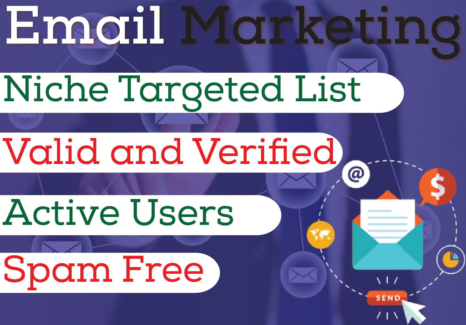 Start your Email Marketing with 2000 Niche Targeted Email list