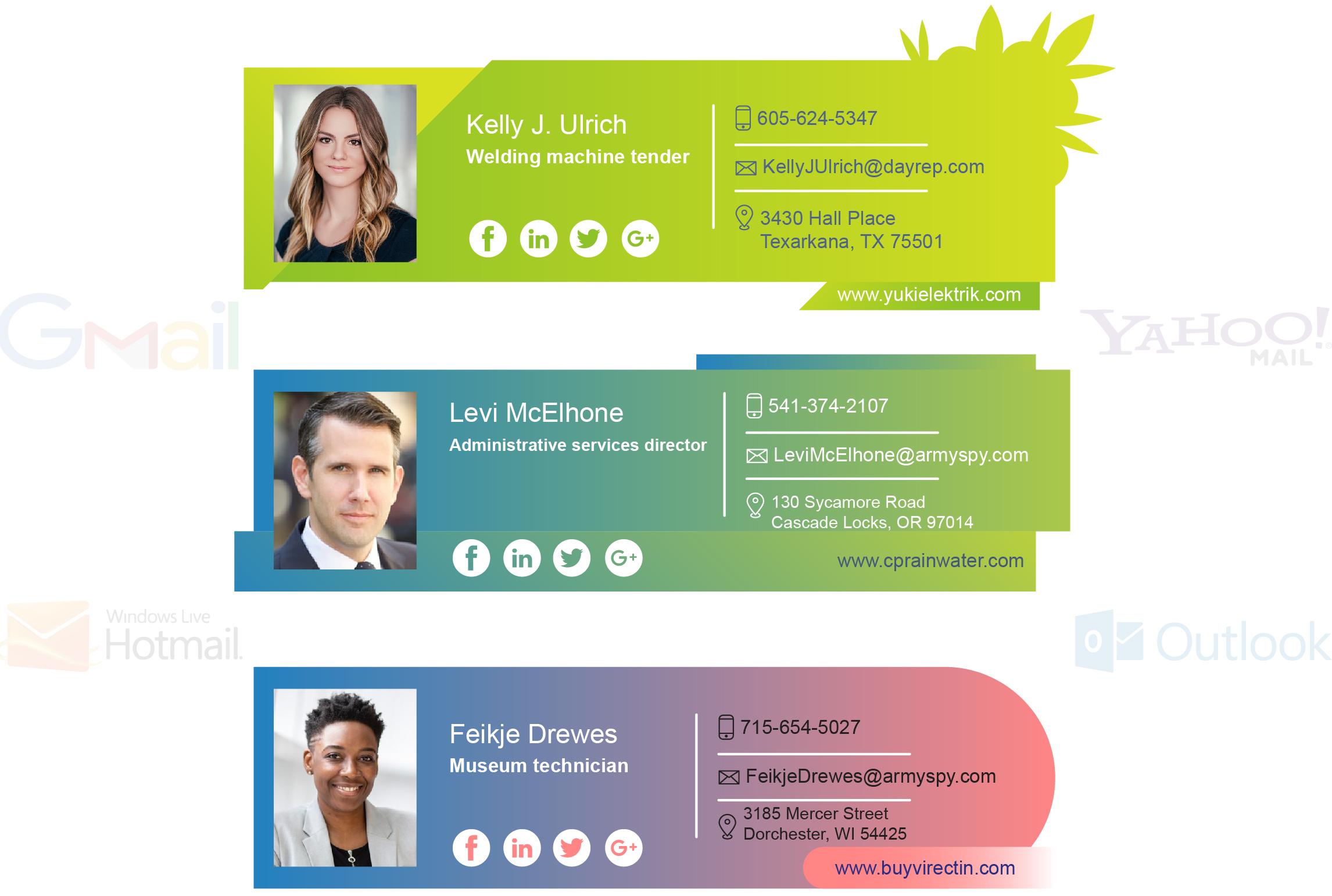 Design and Code Professional Clickable HTML Email Signature