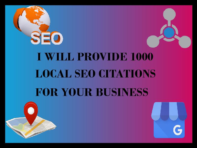I will provide 1000 Local SEO Google Citations for your business