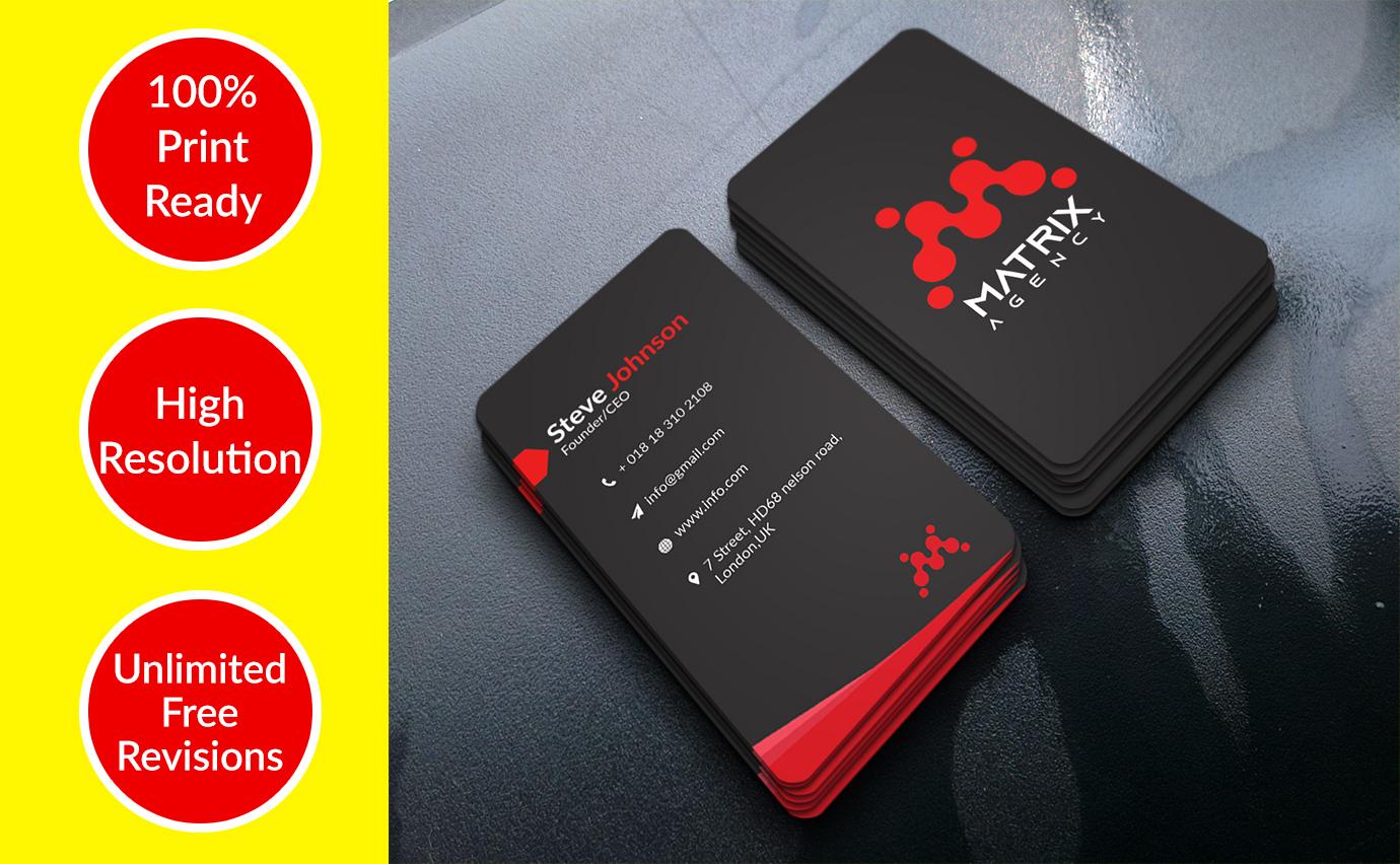I will design minimalist and professional business card within 12 hours.