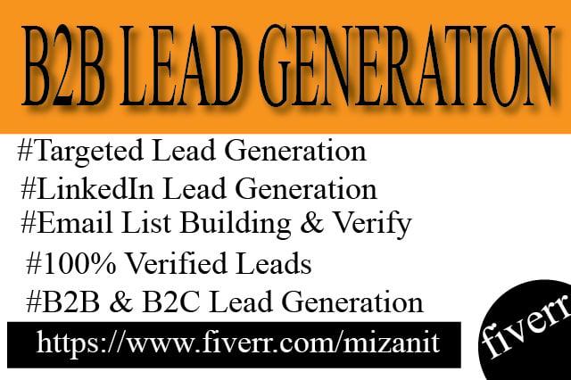 I Will Do B2b and B2c Lead Generation