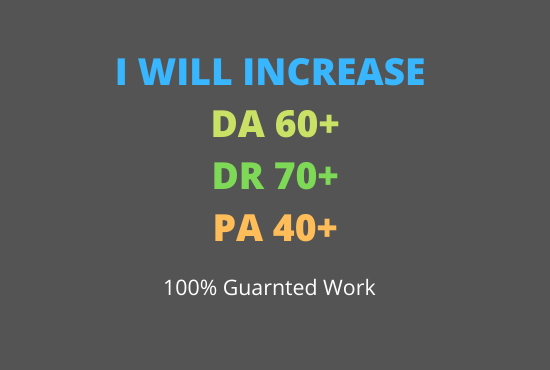 I will Increase ahref Domain Rating 60 plus with manually backlinks 