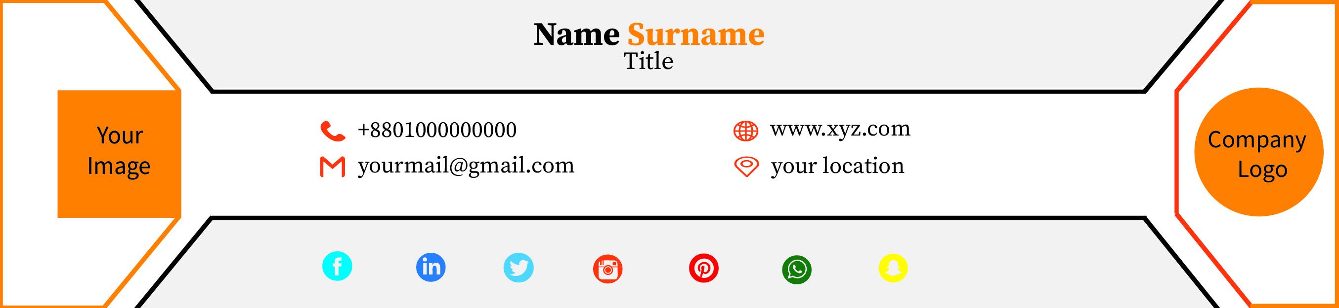 I will create or design a professional clickable html email signature